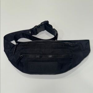 DKNY Black Belt Bag with Adjustable Strap and Durable Fabric
